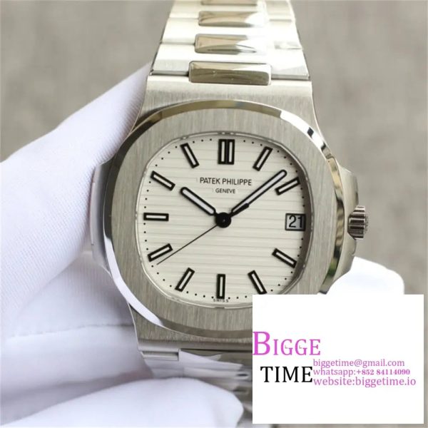 Nautilus 5711/1A PPF 1:1 Best Edition White Textured Dial on SS Bracelet 324CS  V4