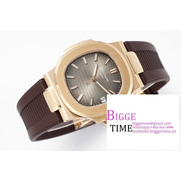 Nautilus 5711/1R PPF 1:1 Best Edition Brown Textured Dial on Brown Rubber Strap 324CS V5 - Image 4