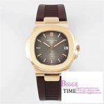 Nautilus 5711/1R PPF 1:1 Best Edition Brown Textured Dial on Brown Rubber Strap 324CS V5