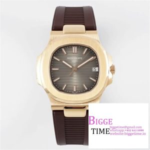 Nautilus 5711/1R PPF 1:1 Best Edition Brown Textured Dial on Brown Rubber Strap 324CS V5