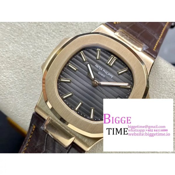 Nautilus 5711/1R PPF 1:1 Best Edition Brown Textured Dial on Brown Rubber Strap 324CS V5 - Image 5