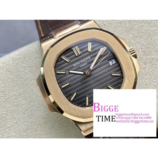 Nautilus 5711/1R PPF 1:1 Best Edition Brown Textured Dial on Brown Rubber Strap 324CS V5 - Image 6