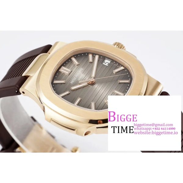 Nautilus 5711/1R PPF 1:1 Best Edition Brown Textured Dial on Brown Rubber Strap 324CS V5 - Image 3