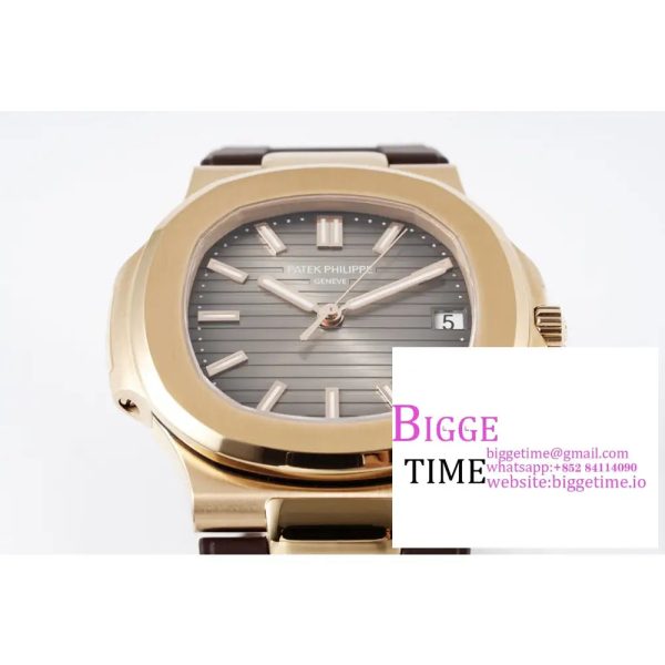 Nautilus 5711/1R PPF 1:1 Best Edition Brown Textured Dial on Brown Rubber Strap 324CS V5 - Image 2