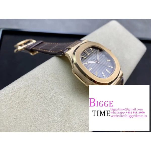 Nautilus 5711/1R PPF 1:1 Best Edition Brown Textured Dial on Brown Rubber Strap 324CS V5 - Image 4