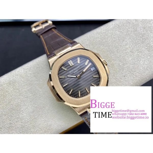Nautilus 5711/1R PPF 1:1 Best Edition Brown Textured Dial on Brown Rubber Strap 324CS V5 - Image 2