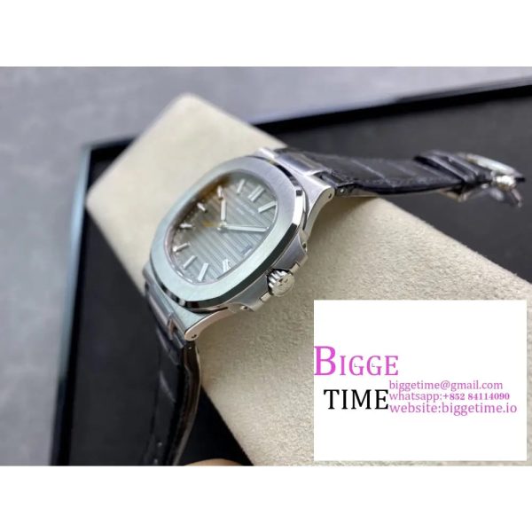Nautilus 5711 40mm Grey Dial Black Leather Strap 3KF A324SC - Image 2