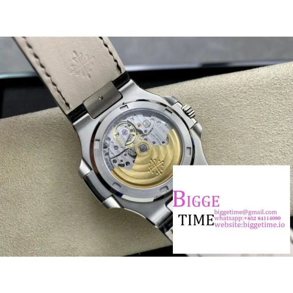 Nautilus 5711 40mm Grey Dial Black Leather Strap 3KF A324SC - Image 9