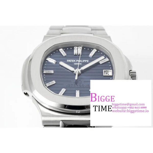Nautilus 5711 40th Anniversary PPF 1:1 Best Edition Blue Textured Dial on SS Bracelet 324CS V4 - Image 6