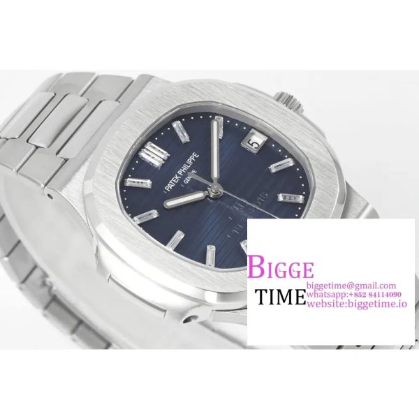 Nautilus 5711 40th Anniversary PPF 1:1 Best Edition Blue Textured Dial on SS Bracelet 324CS V4 - Image 4
