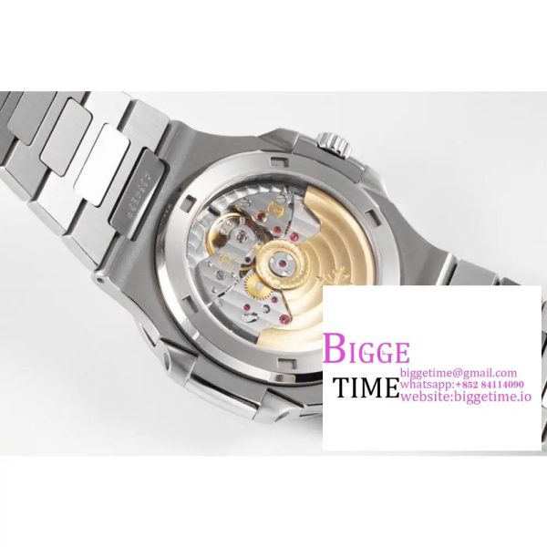 Nautilus 5711 PPF 1:1 Best Edition White Dial Diamonds Bezel on SS Bracelet 324CS - Image 7