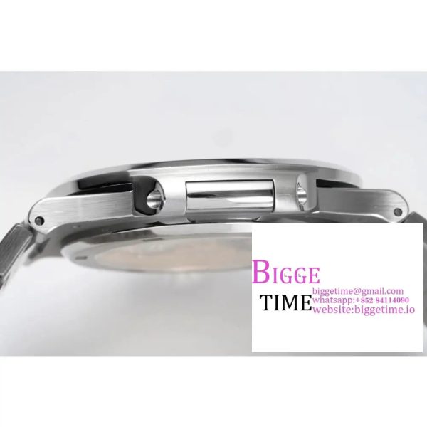 Nautilus 5711 PPF 1:1 Best Edition White Dial Diamonds Bezel on SS Bracelet 324CS - Image 5
