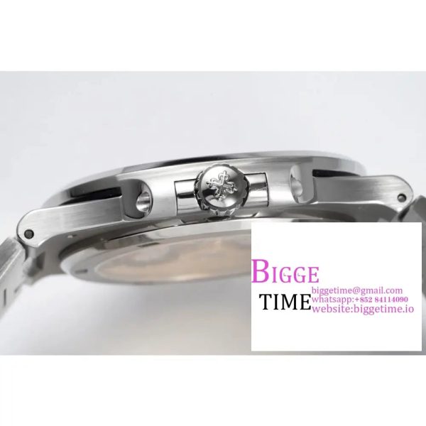 Nautilus 5711 PPF 1:1 Best Edition White Dial Diamonds Bezel on SS Bracelet 324CS - Image 8