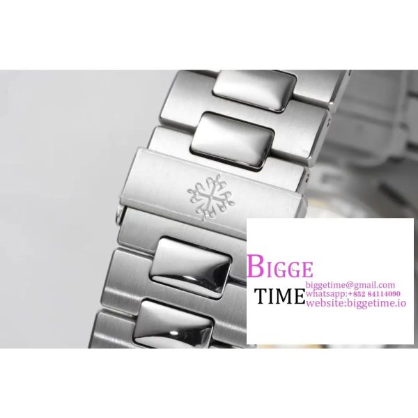 Nautilus 5711 PPF 1:1 Best Edition White Dial Diamonds Bezel on SS Bracelet 324CS - Image 6