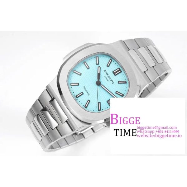 Nautilus 5711 Tiffany PPF 1:1 Best Edition Tiffany Blue Dial on SS Bracelet 324CS V4 - Image 5