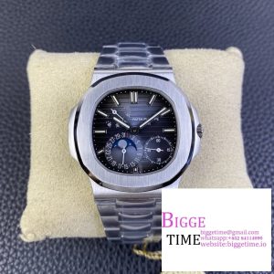 Nautilus 5712-1A 001 SS PPF 1:1 Latest and Best Edition Blue Dial on SS Bracelet A240  V4