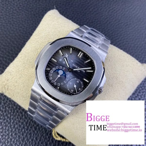 Nautilus 5712-1A 001 SS PPF 1:1 Latest and Best Edition Blue Dial on SS Bracelet A240  V4 - Image 6