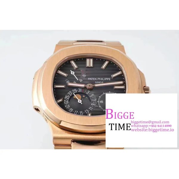 Nautilus 5712 RG PPF 1:1 Best Edition Brown Dial on RG Bracelet A240  V2 - Image 2