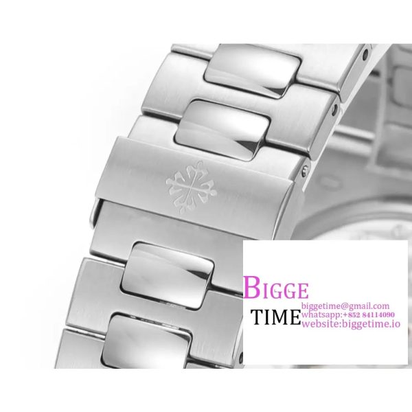 Nautilus 5724 40mm Diamond Bezel Blue Dial SS Bracelet PPF A240SC - Image 8