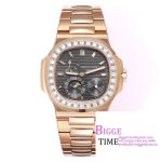 Nautilus 5724 40mm Diamond Bezel RG Grey Dial RG Bracelet PPF A240SC