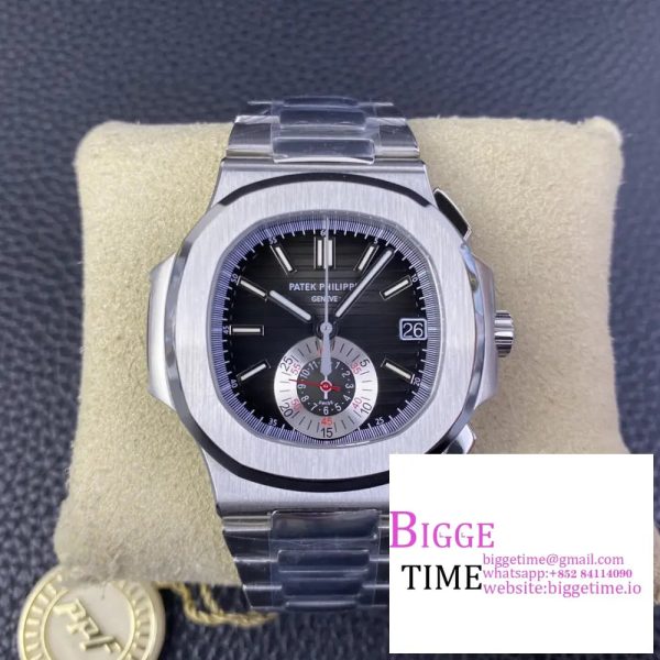 Nautilus 5980 SS PPF Best Edition Black Dial on SS Bracelet A28-520