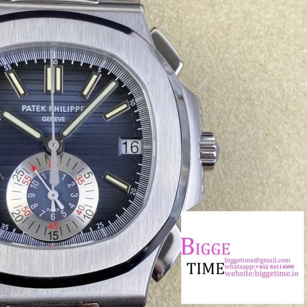 Nautilus 5980 SS PPF Best Edition Blue Dial on SS Bracelet A28-520 - Image 2