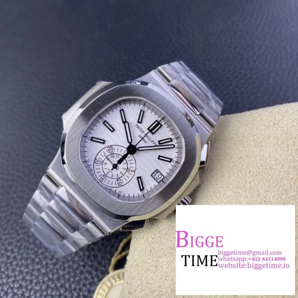 Nautilus 5980 SS PPF Best Edition White Dial on SS Bracelet A28-520 - Image 4