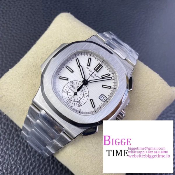 Nautilus 5980 SS PPF Best Edition White Dial on SS Bracelet A28-520 - Image 3