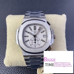 Nautilus 5980 SS PPF Best Edition White Dial on SS Bracelet A28-520