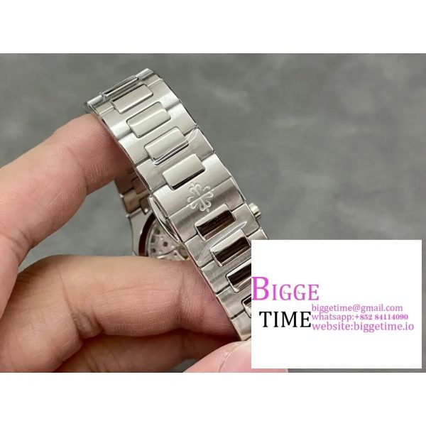 Nautilus 7118 Ladies 3KF 1:1 Best Edition Gray Dial Diamonds Bezel on SS Bracelet A324 - Image 8
