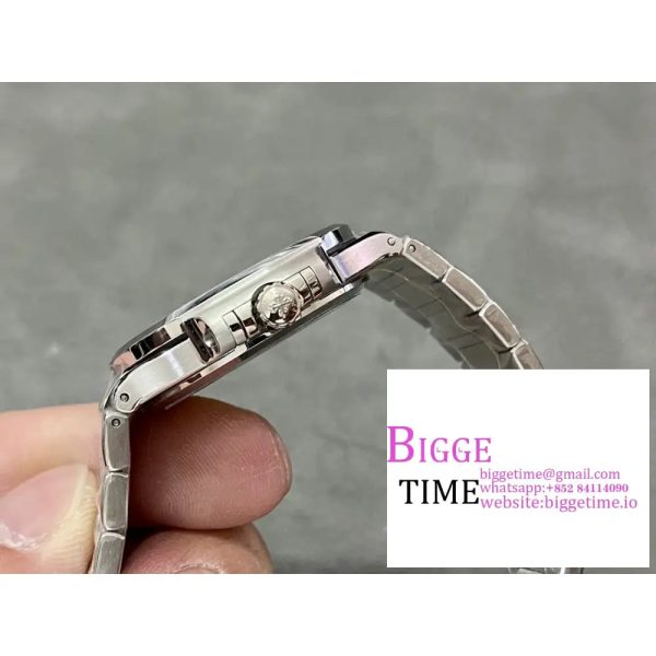 Nautilus 7118 Ladies 3KF 1:1 Best Edition Gray Dial Diamonds Bezel on SS Bracelet A324 - Image 5