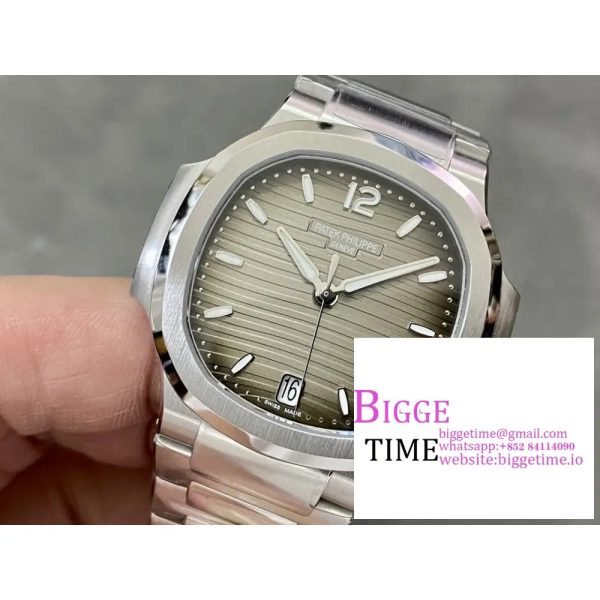 Nautilus 7118 Ladies 3KF 1:1 Best Edition Gray Dial Diamonds Bezel on SS Bracelet A324 - Image 3