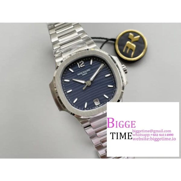 Nautilus 7118 Ladies 3KF 1:1 Best Edition Light Blue Dial on SS Bracelet A324 - Image 3