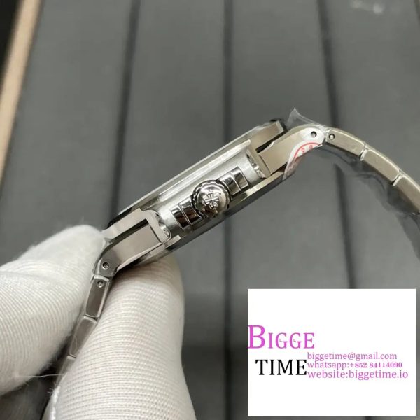 Nautilus 7118 Ladies 3KF 1:1 Best Edition White Dial Diamonds Bezel on SS Bracelet A324 - Image 6