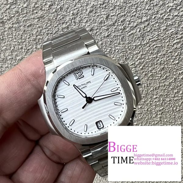 Nautilus 7118 Ladies 3KF 1:1 Best Edition White Dial on SS Bracelet A324 - Image 2