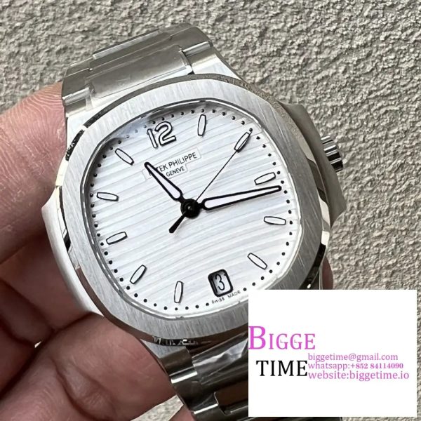 Nautilus 7118 Ladies 3KF 1:1 Best Edition White Dial on SS Bracelet A324 - Image 4