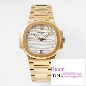 Nautilus 7118 Ladies RG PPF 1:1 Best Edition White Dial on RG Bracelet 324CS