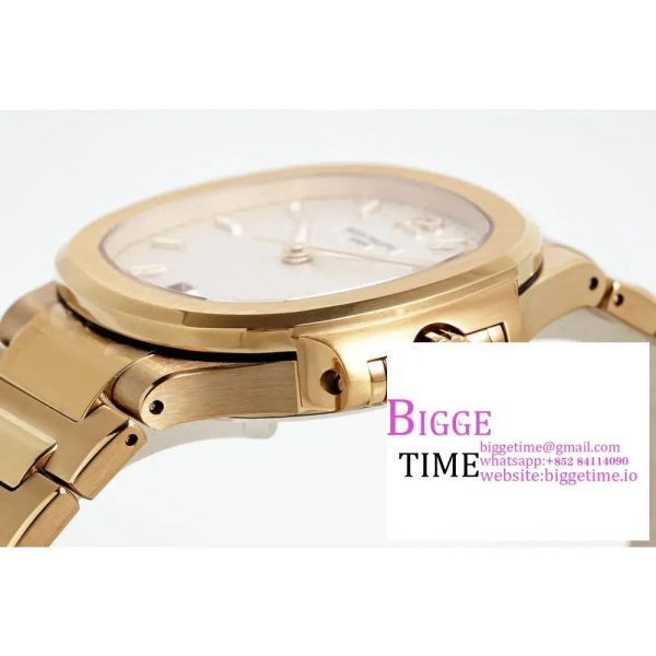 Nautilus 7118 Ladies RG PPF 1:1 Best Edition White Dial on RG Bracelet 324CS - Image 7