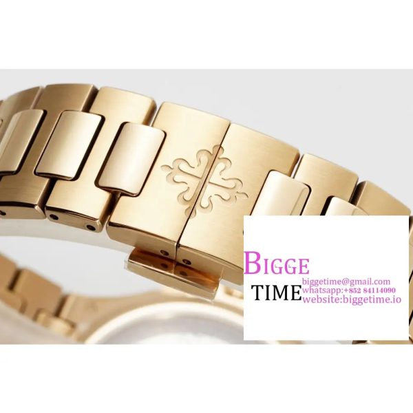 Nautilus 7118 Ladies RG PPF 1:1 Best Edition White Dial on RG Bracelet 324CS - Image 8