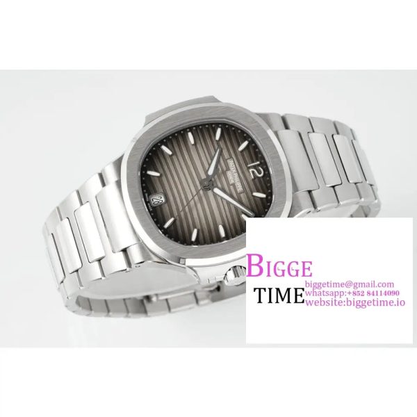 Nautilus 7118 Ladies SS PPF 1:1 Best Edition Brown Dial on SS Bracelet 324CS - Image 2