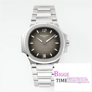 Nautilus 7118 Ladies SS PPF 1:1 Best Edition Brown Dial on SS Bracelet 324CS