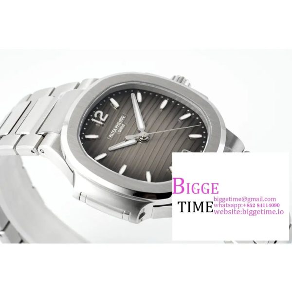 Nautilus 7118 Ladies SS PPF 1:1 Best Edition Brown Dial on SS Bracelet 324CS - Image 6