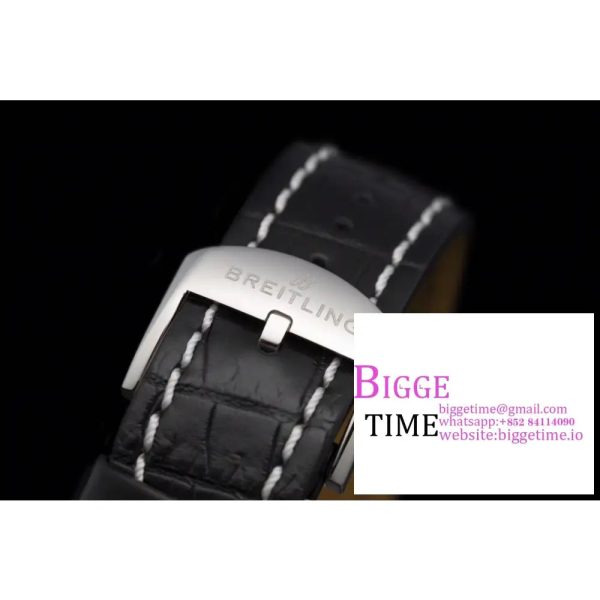 Navitimer 1 SS 41mm TF 1:1 Best Edition Black Dial on Black Croco Strap A2824 - Image 8