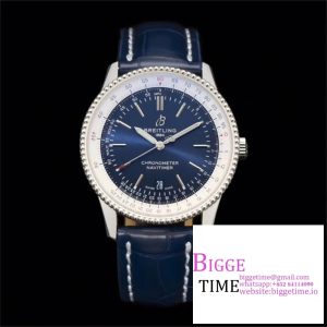 Navitimer 1 SS 41mm TF 1:1 Best Edition Blue Dial on Blue Croco Strap A2824