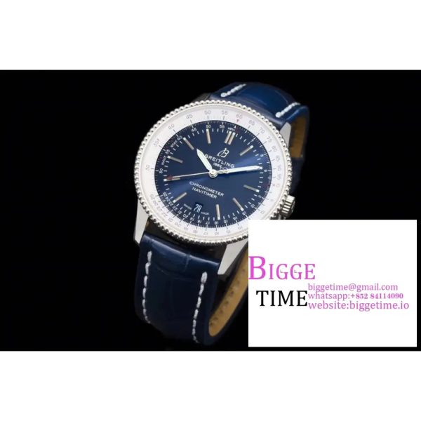 Navitimer 1 SS 41mm TF 1:1 Best Edition Blue Dial on Blue Croco Strap A2824 - Image 7