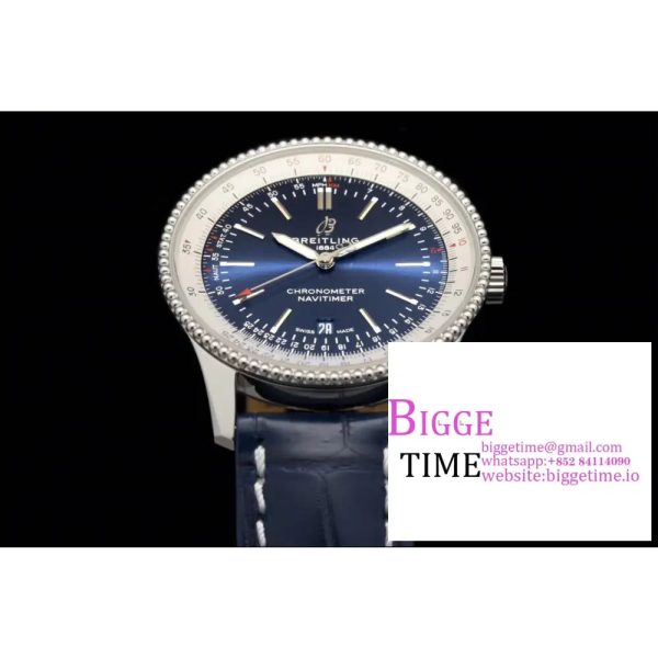 Navitimer 1 SS 41mm TF 1:1 Best Edition Blue Dial on Blue Croco Strap A2824 - Image 4