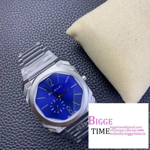 Octo Finissimo 40mm Blue Dial SS Bracelet BVF MY9015 - Image 7