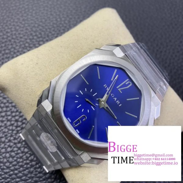 Octo Finissimo 40mm Blue Dial SS Bracelet BVF MY9015 - Image 4