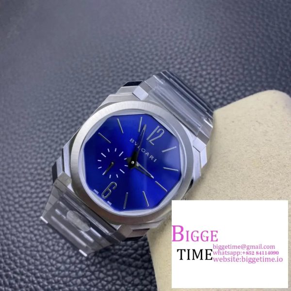 Octo Finissimo 40mm Blue Dial SS Bracelet BVF MY9015 - Image 5