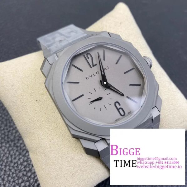 Octo Finissimo 41mm Grey Dial Grey Bracelet BVF MY9015 - Image 4
